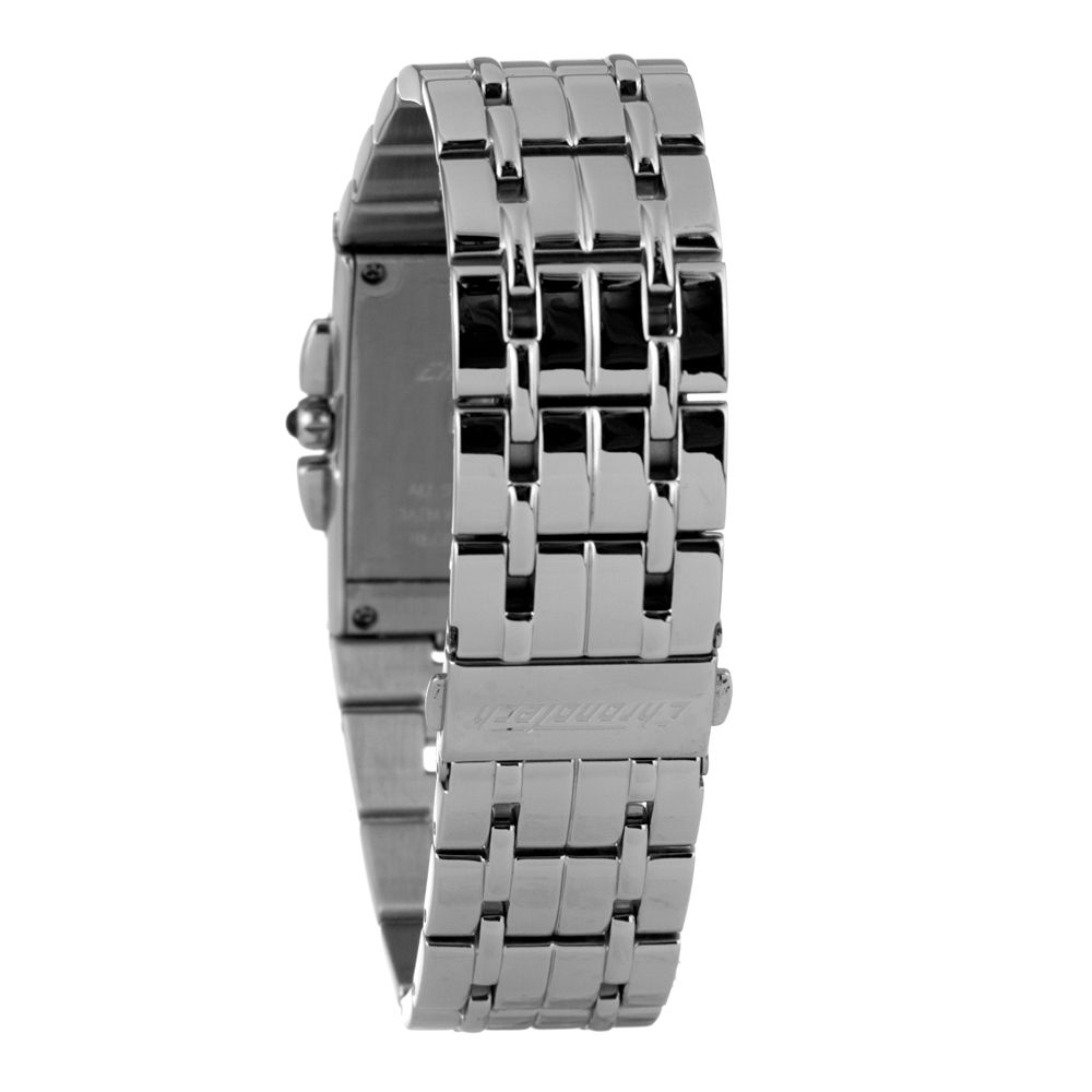 Montre acier inoxydable argentée noire