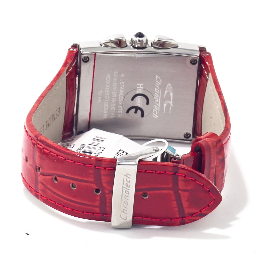 Montre Red cuir rouge rouge