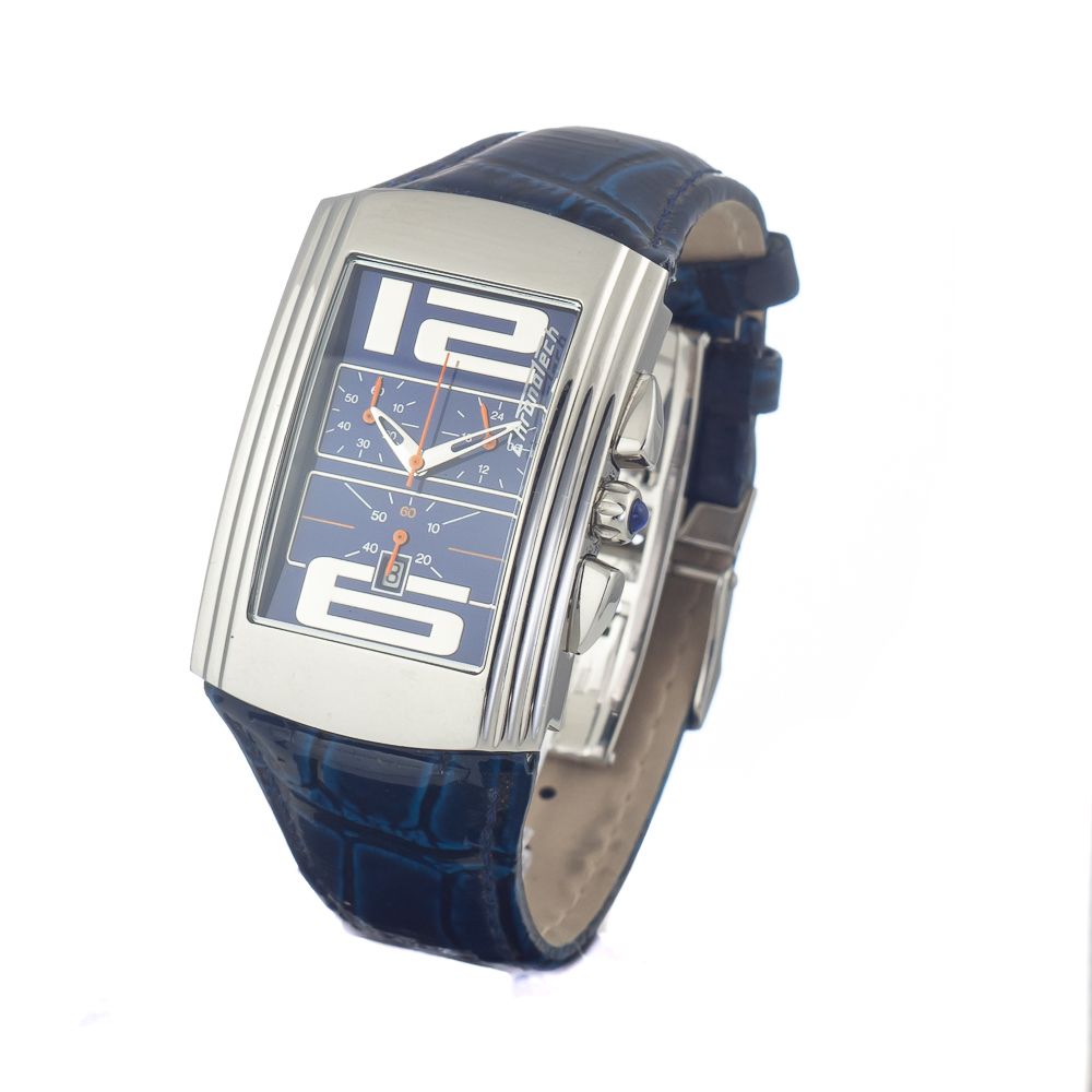 Montre quartz cuir bleu