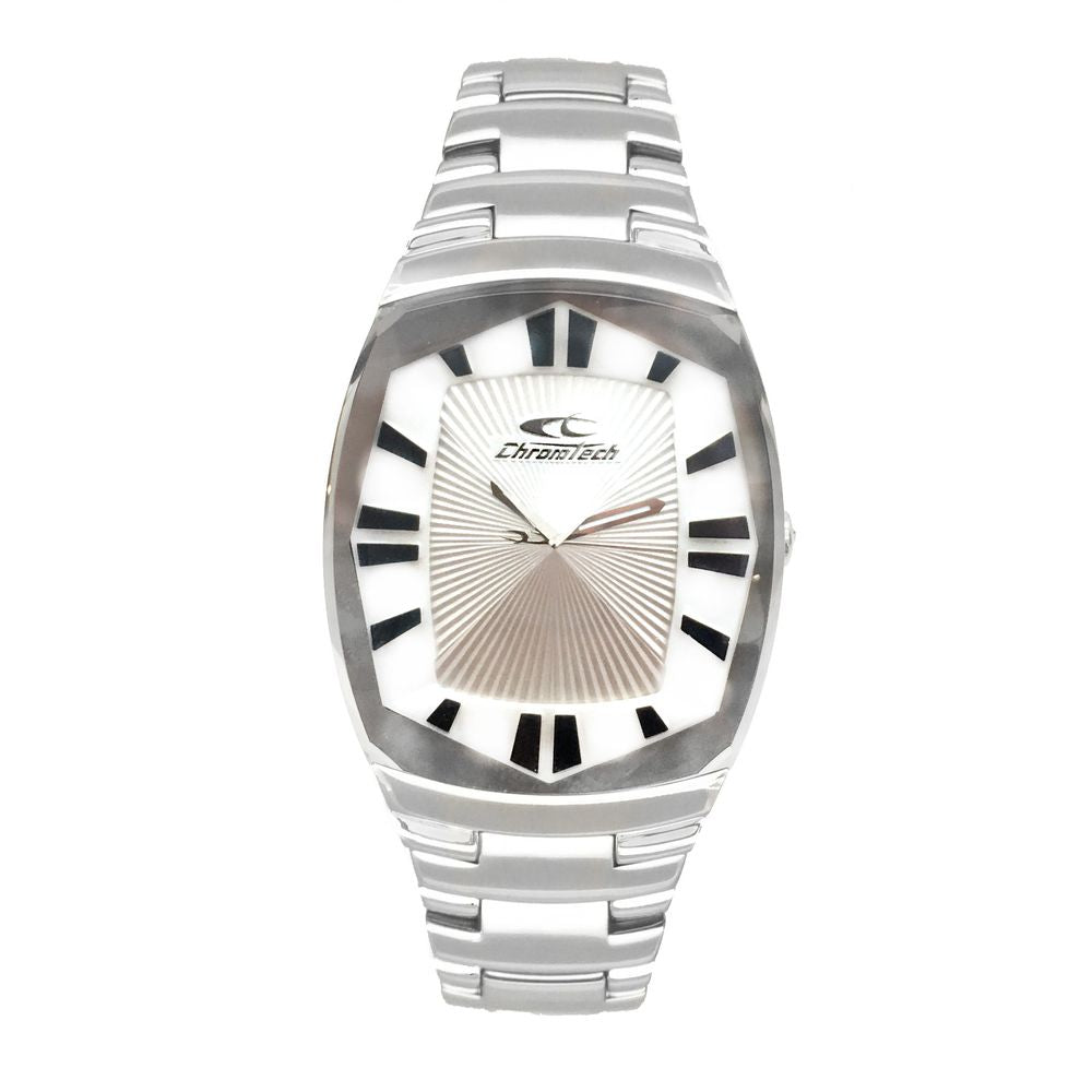 Montre argentée quartz bleu