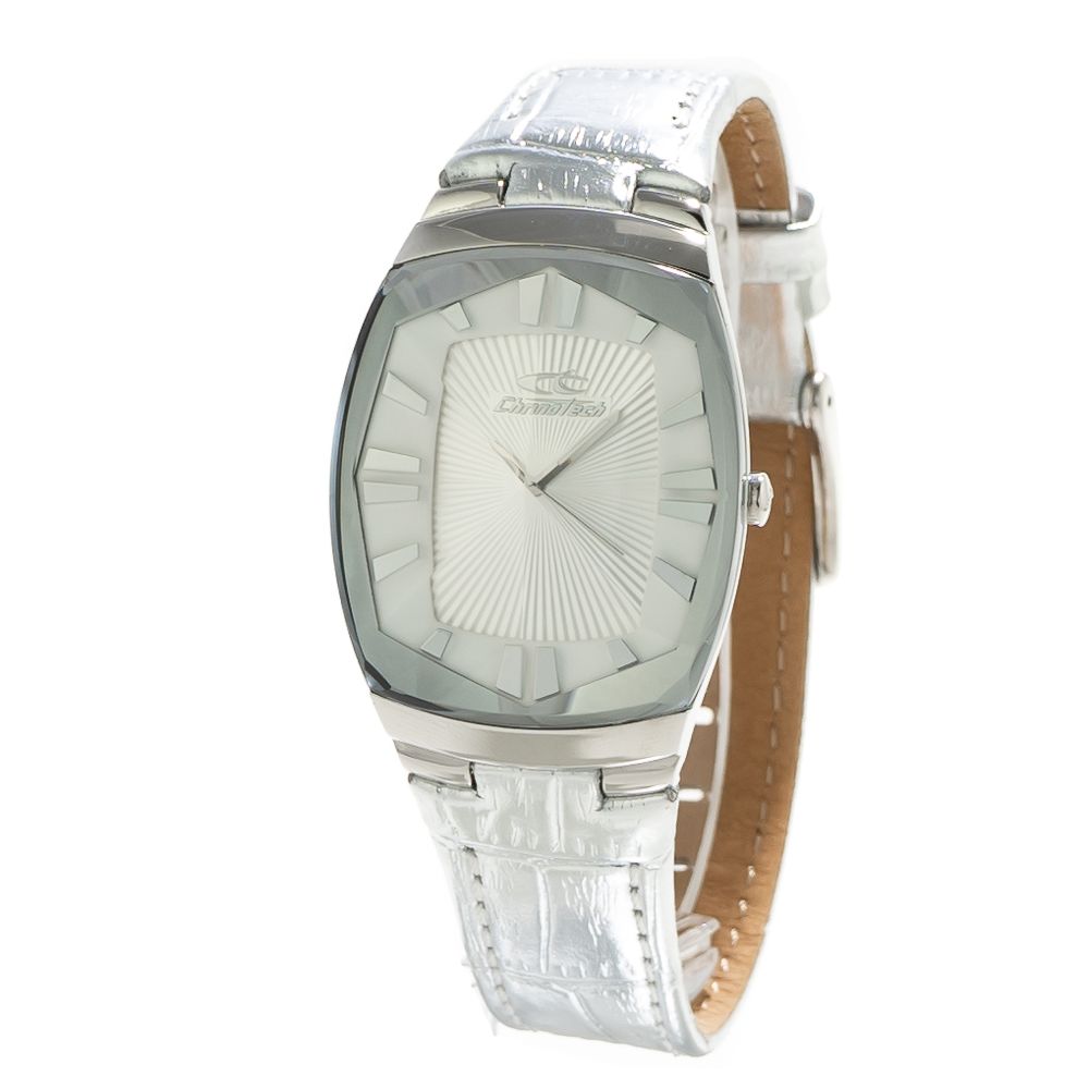 Montre Non spécifiée en cuir argenté