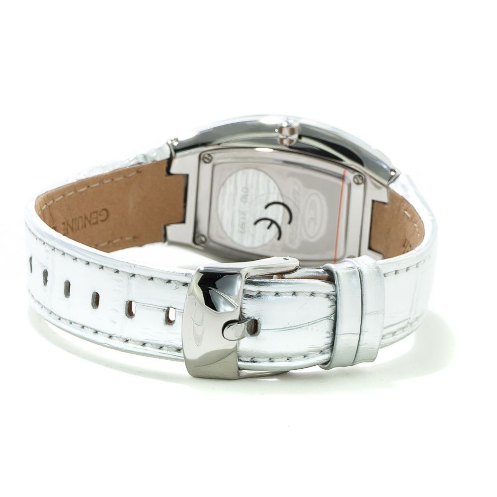 Montre Non spécifiée en cuir argenté