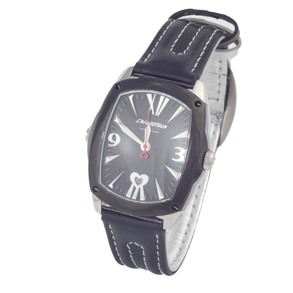 Montre non spécifiée cuir noire