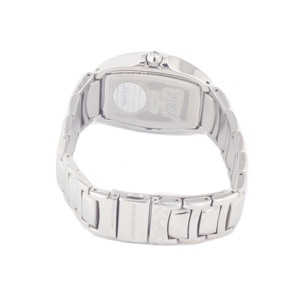 Montre argentée Quartz noire