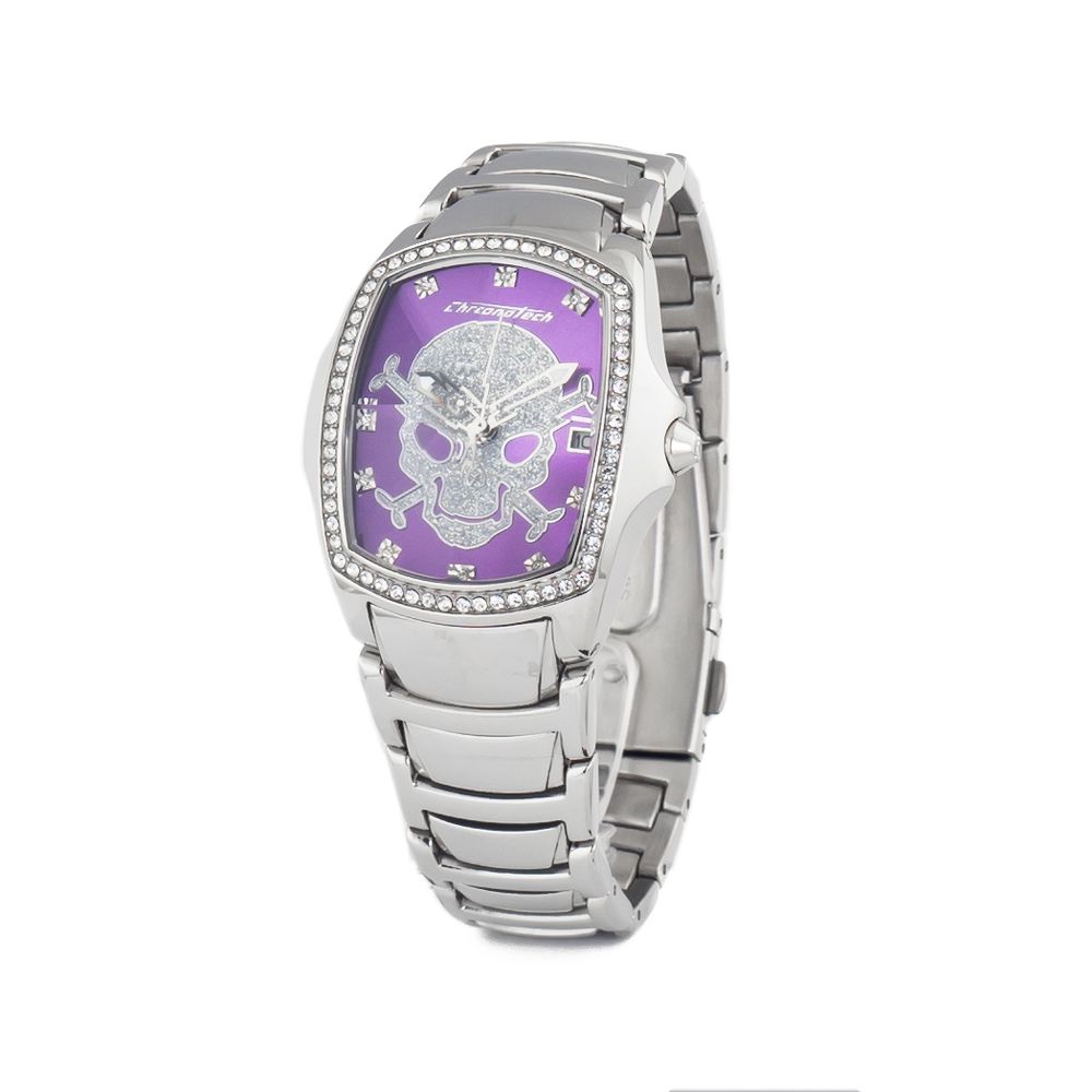 Montre non spécifiée Quartz Steel argentée violet