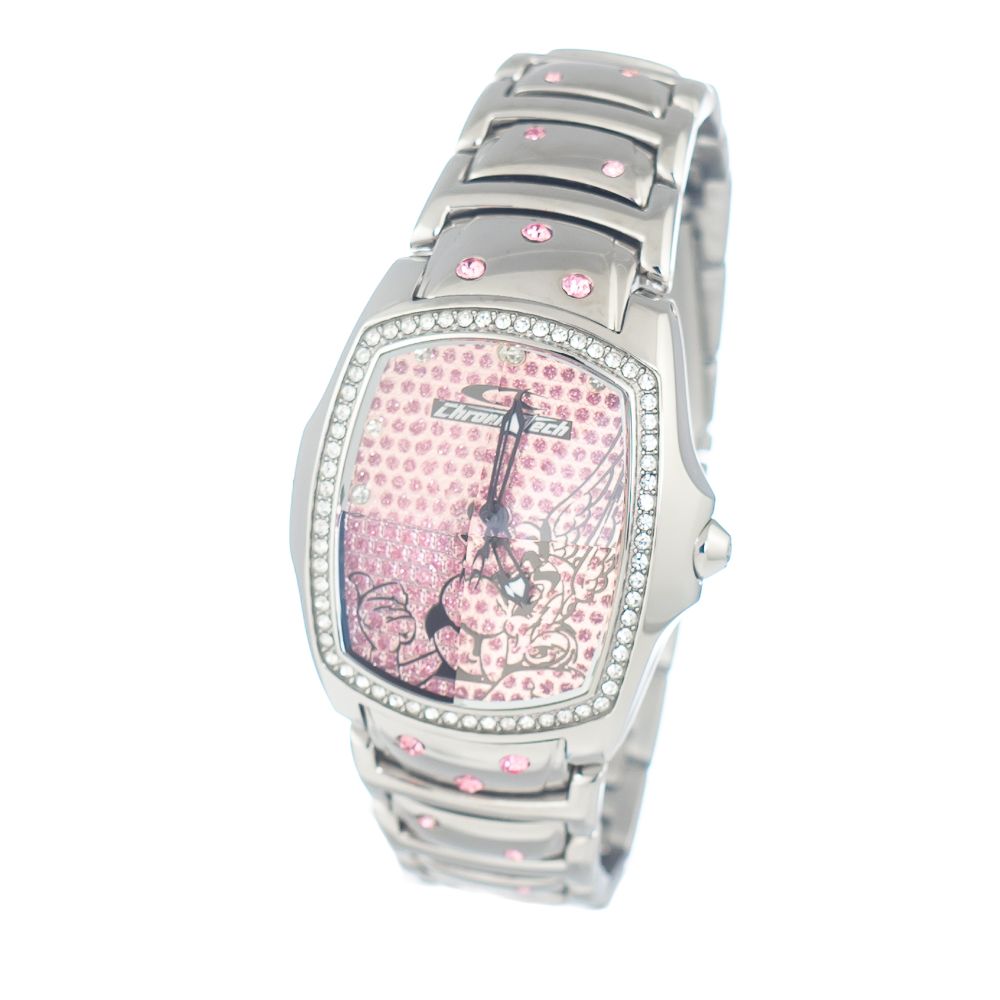 Montre argentée Pink rose
