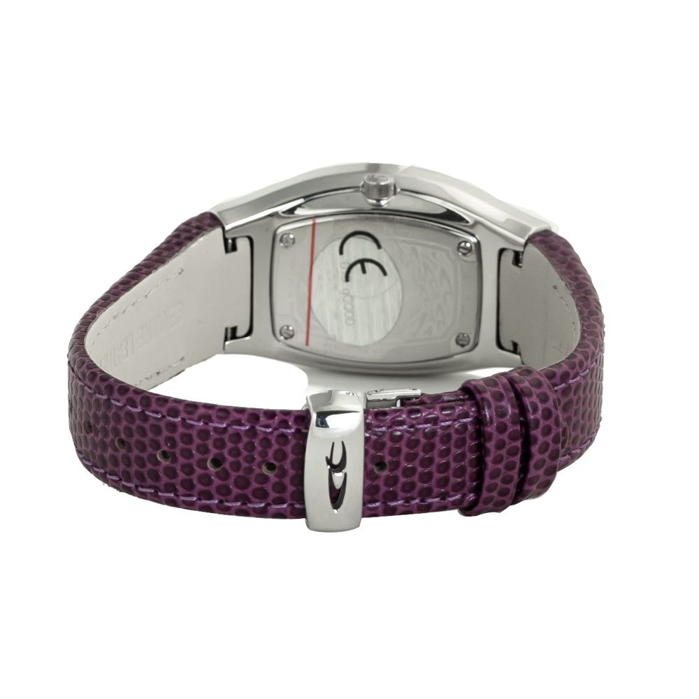 Montre Boss en cuir violet