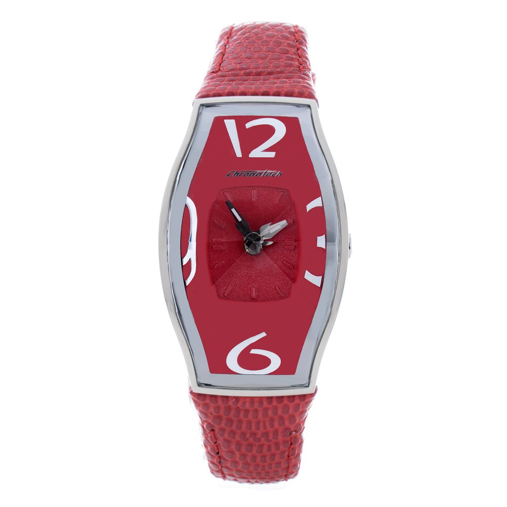 Montre Quartz Red Leather rouge