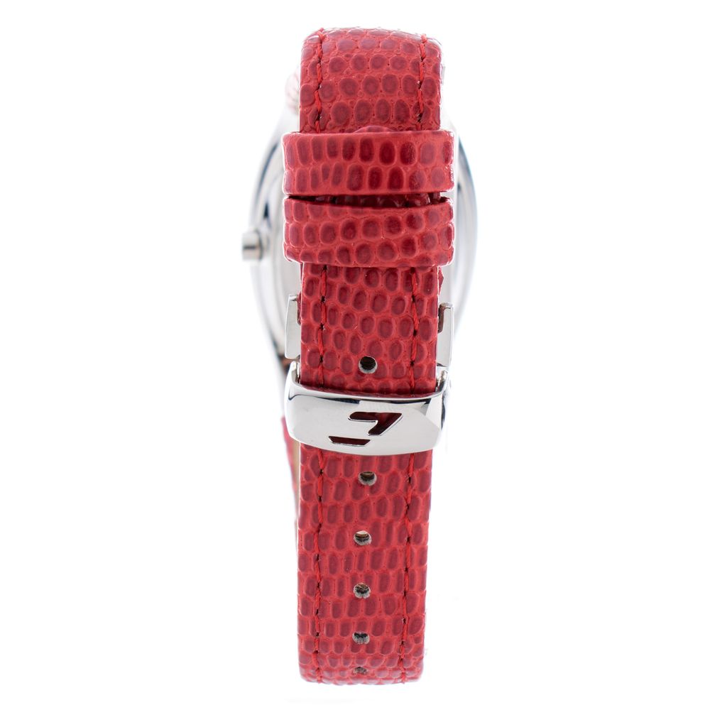 Montre Quartz Red Leather rouge
