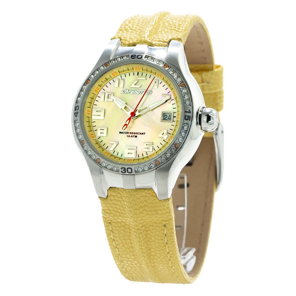 Montre non spécifiée Yellow cuir jaune