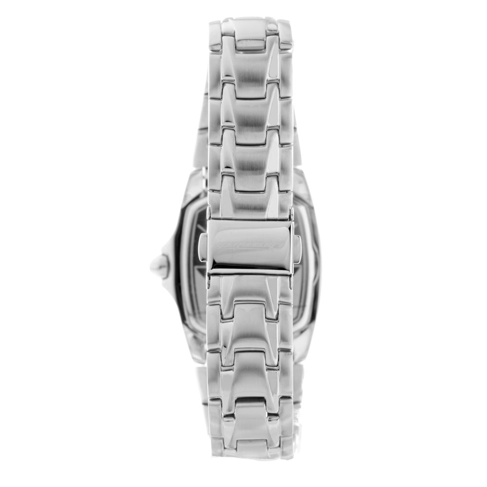 Montre acier argentée cadran rouge