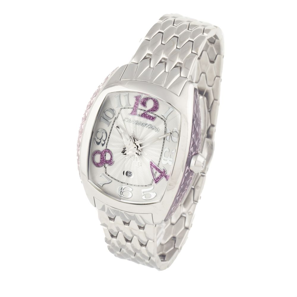 Montre argentée en acier inoxydable