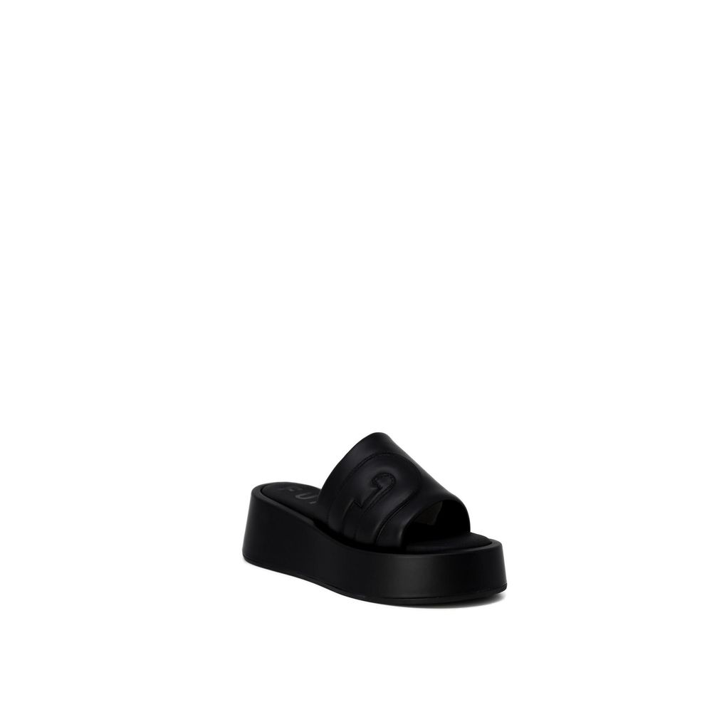 Chaussons Black Leather avec diadème noirs