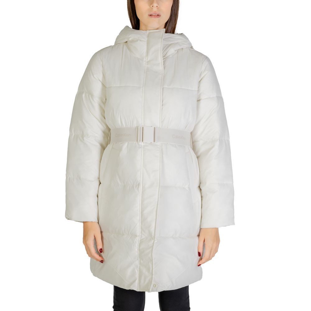 Manteau Calvin Klein LOGO BELT crème