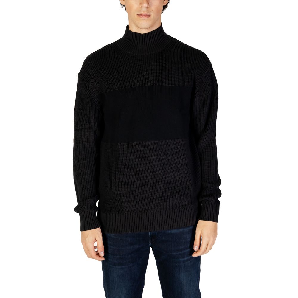 Pull Calvin Klein Jeans MIXED STITCH noir