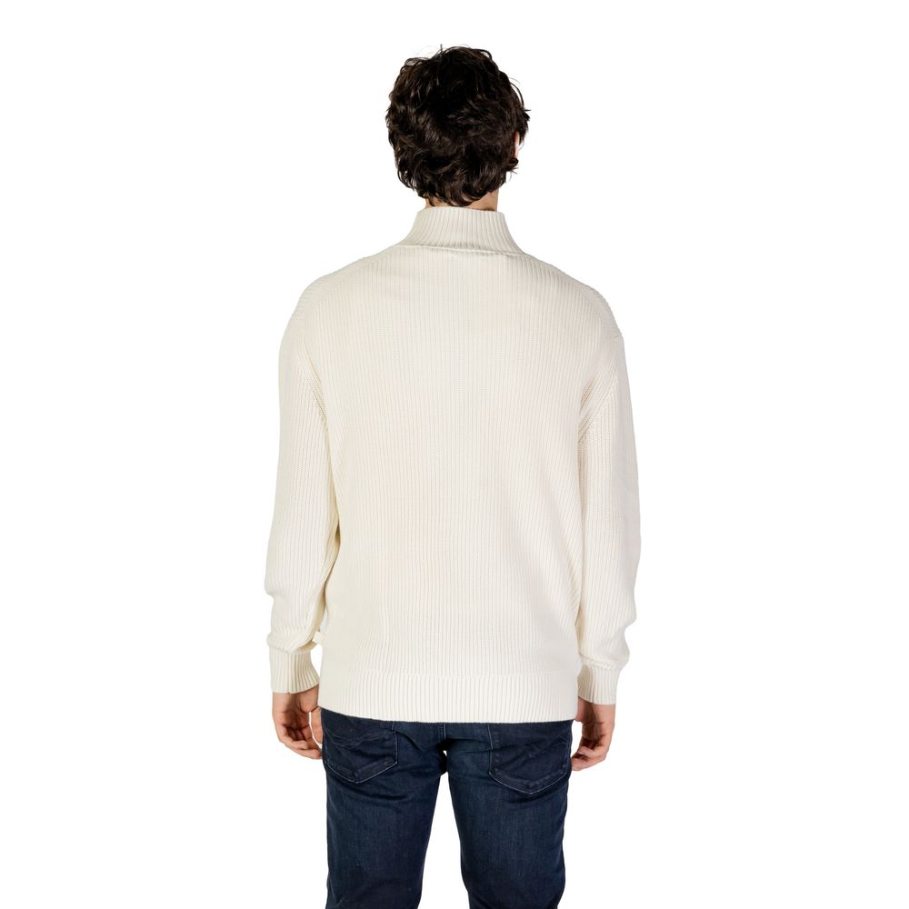 Pull Calvin Klein Jeans MIXED STITCH crème