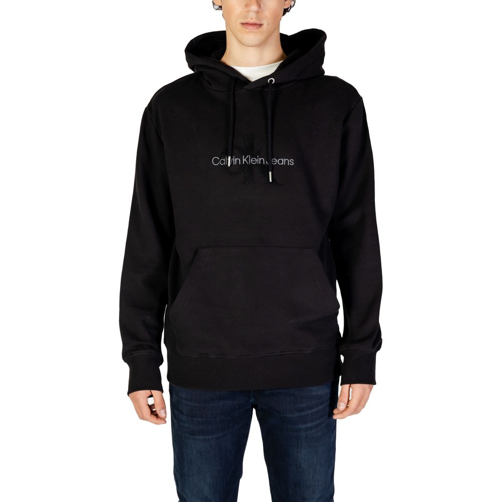 Hoodie Calvin Klein CHENILLE MONOLOGO noir