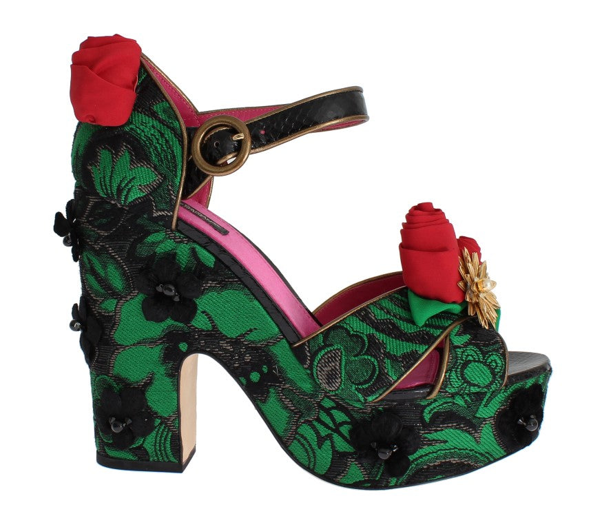 Sandales Dolce & Gabbana vertes et rouges