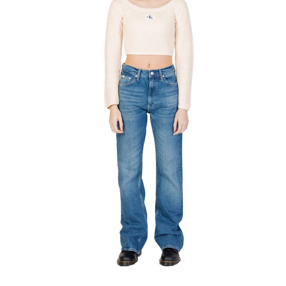 Jean mom bleu