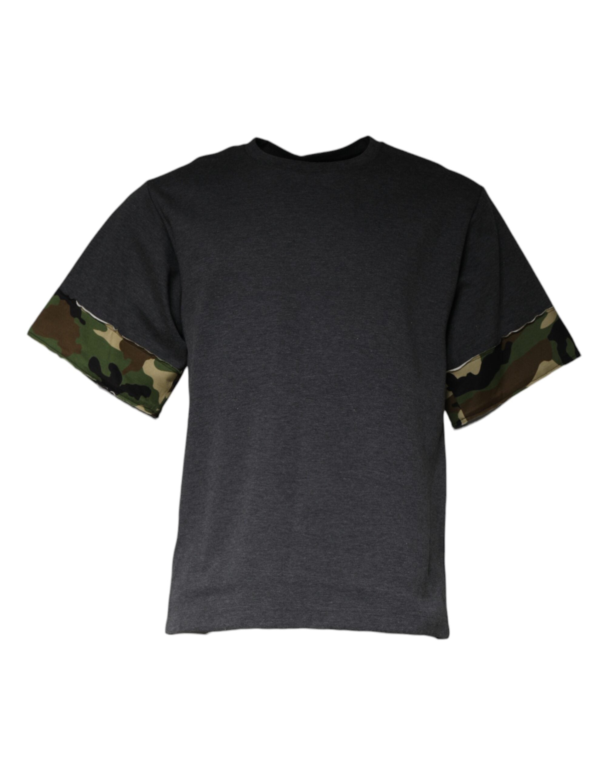 T-shirt Dolce & Gabbana camouflage gris foncé