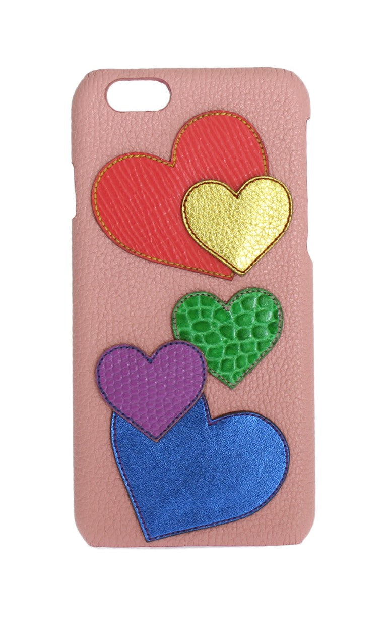 Coque Dolce & Gabbana rose cœur multicolore