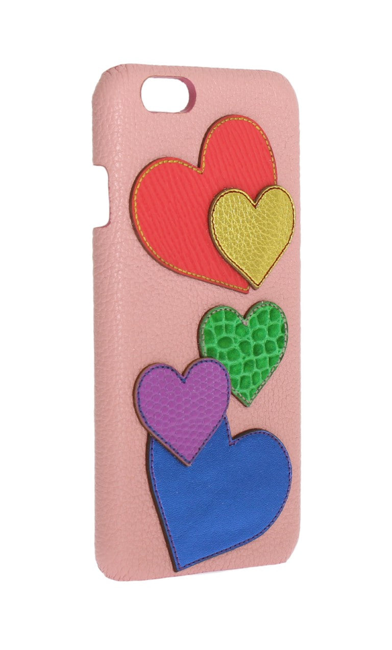 Coque Dolce & Gabbana rose cœur multicolore