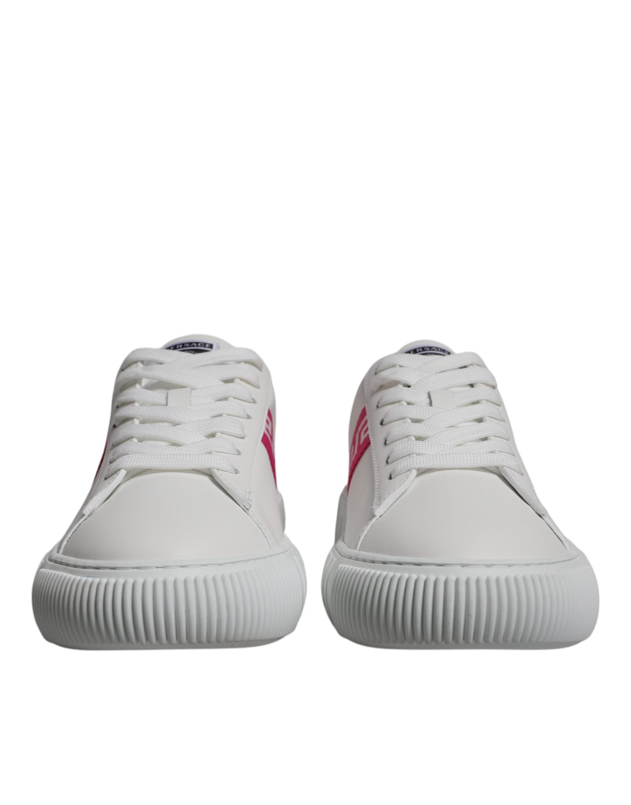 Baskets Versace Low Top blanches et roses