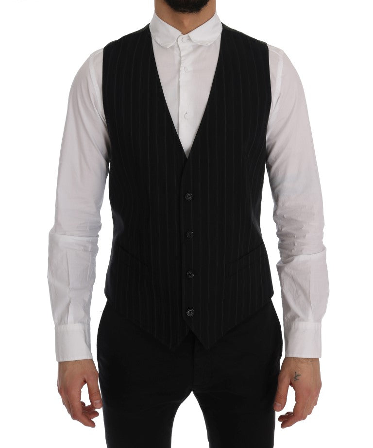 Gilet Dolce & Gabbana STAFF noir rayé