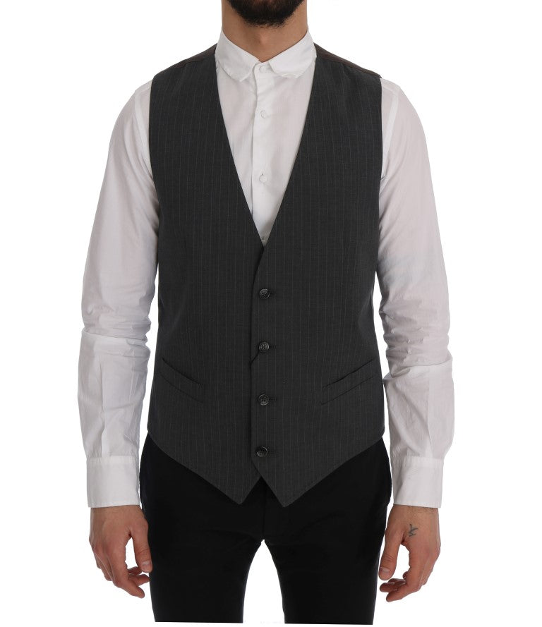 Gilet Dolce & Gabbana STAFF gris rayé