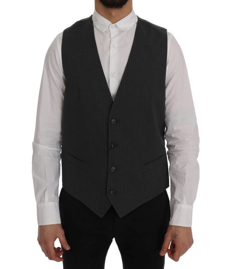 Gilet Dolce & Gabbana STAFF gris rayé