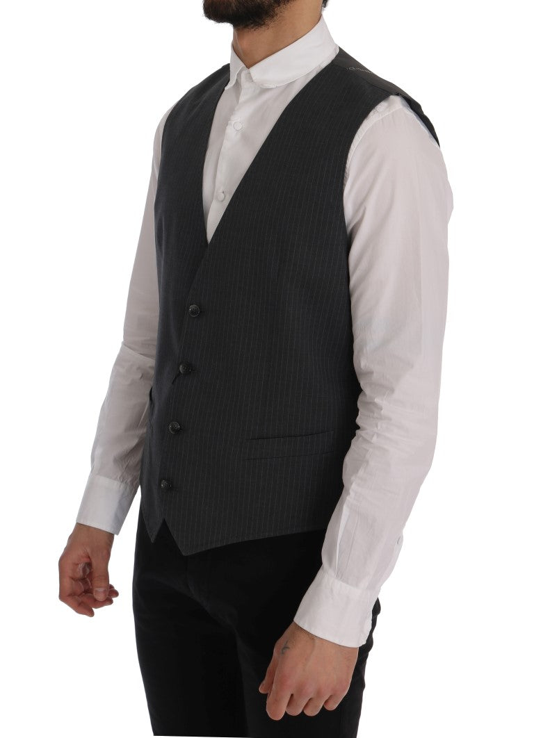 Gilet Dolce & Gabbana STAFF gris rayé