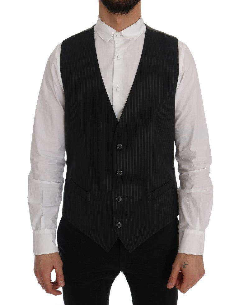 Gilet Dolce & Gabbana STAFF gris rayé