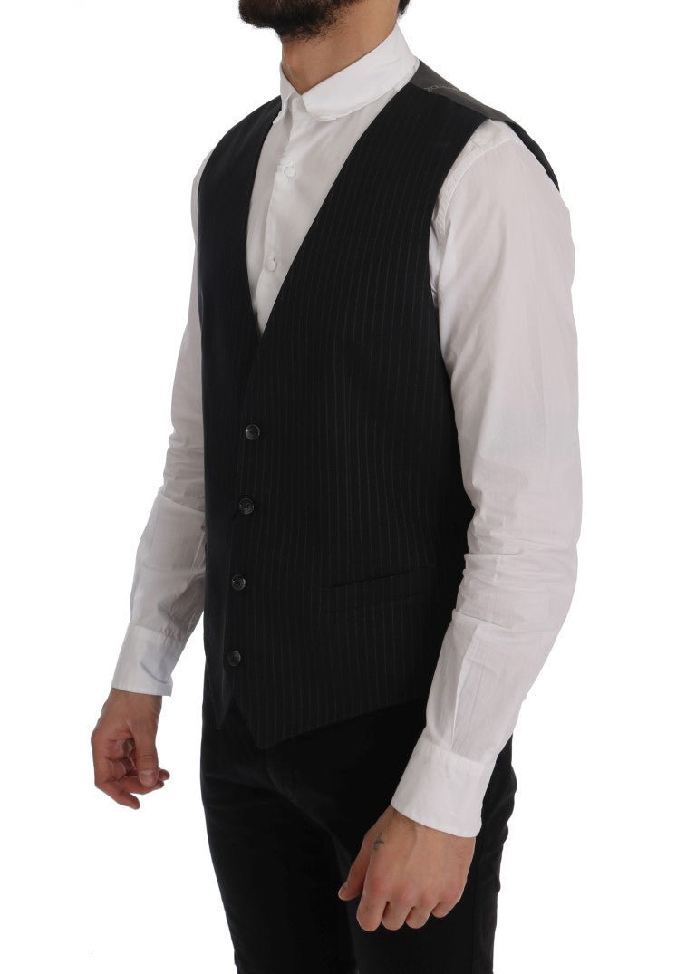 Gilet Dolce & Gabbana STAFF gris rayé