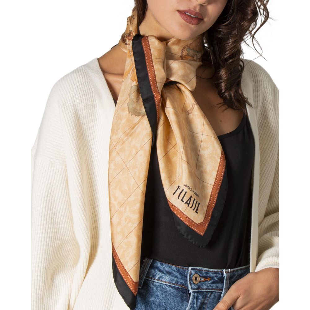 Foulard Alviero Martini géographique beige