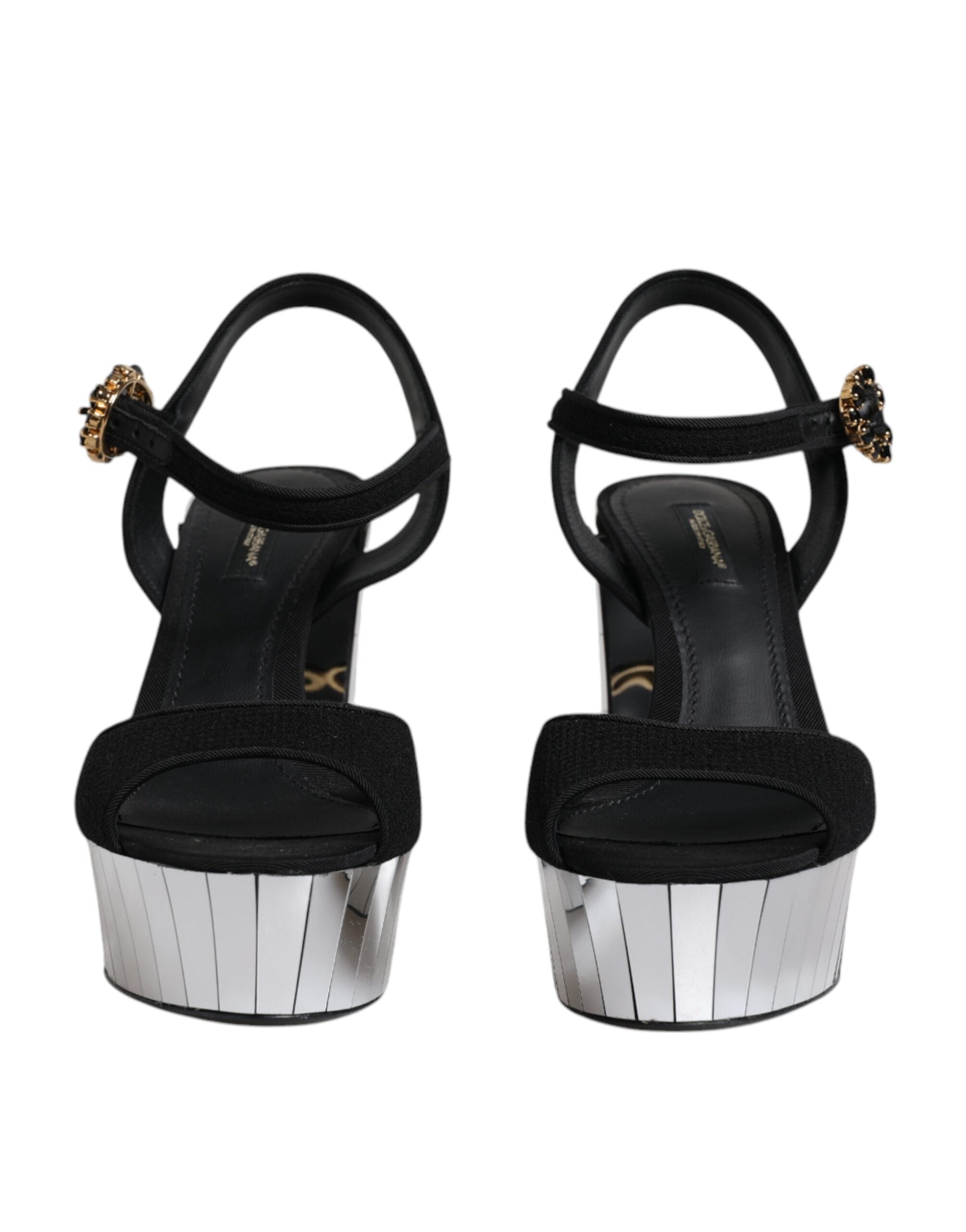 Sandales Dolce & Gabbana à miroir noires
