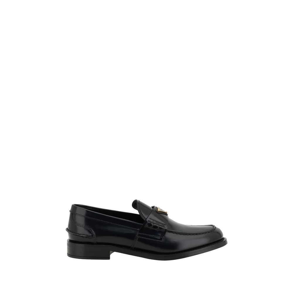 Loafers Prada logo noirs