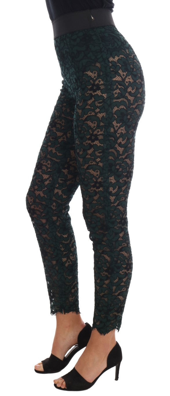 Pantalons Dolce & Gabbana en dentelle verte
