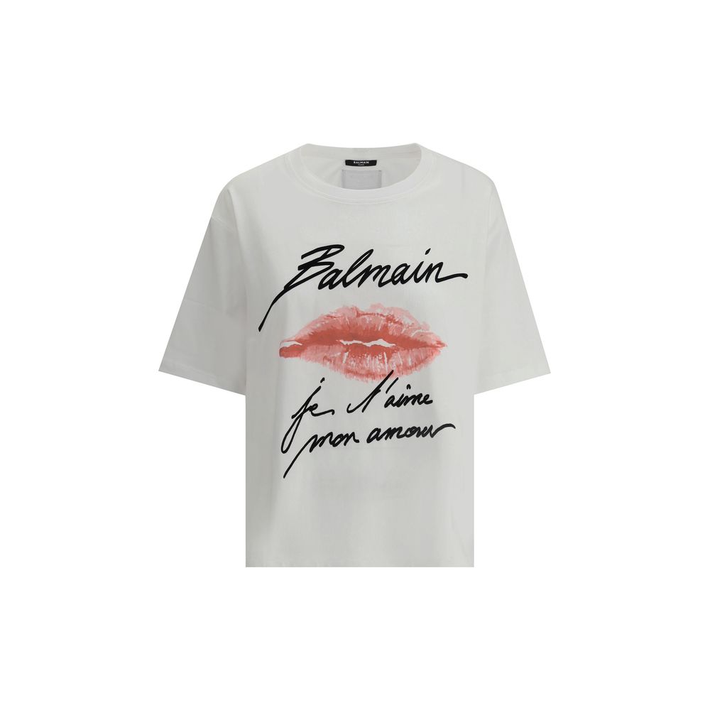 T-shirt Balmain Kiss noir
