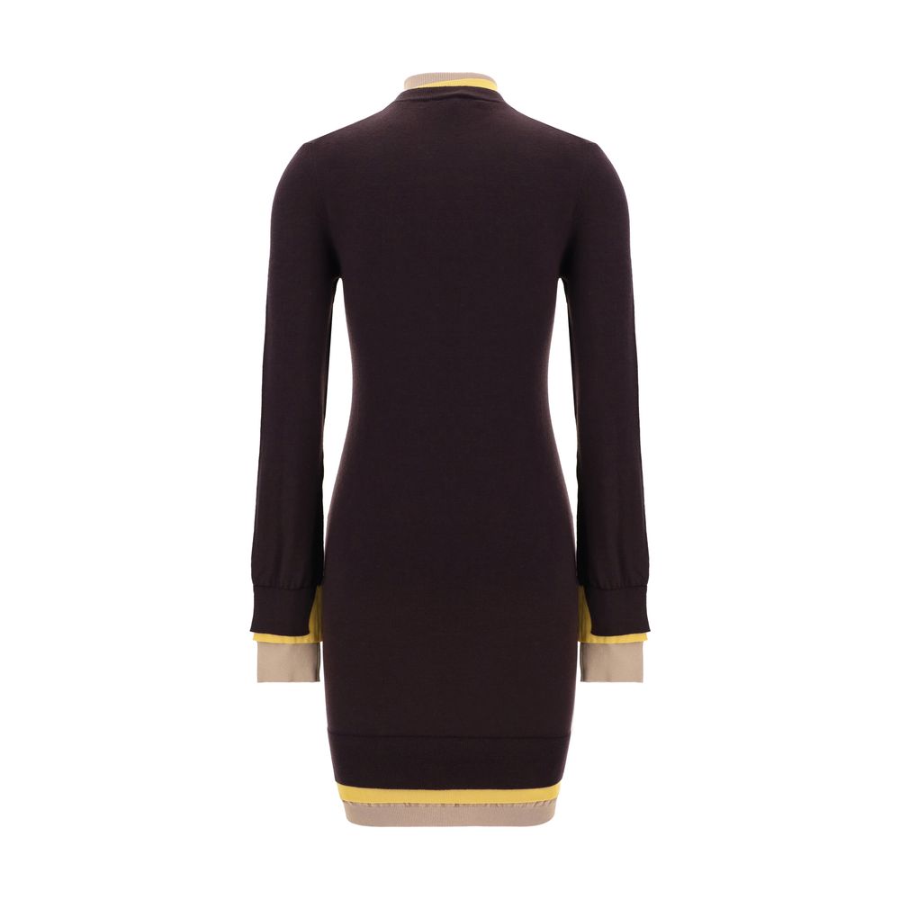 Robe Fendi col roulé noire