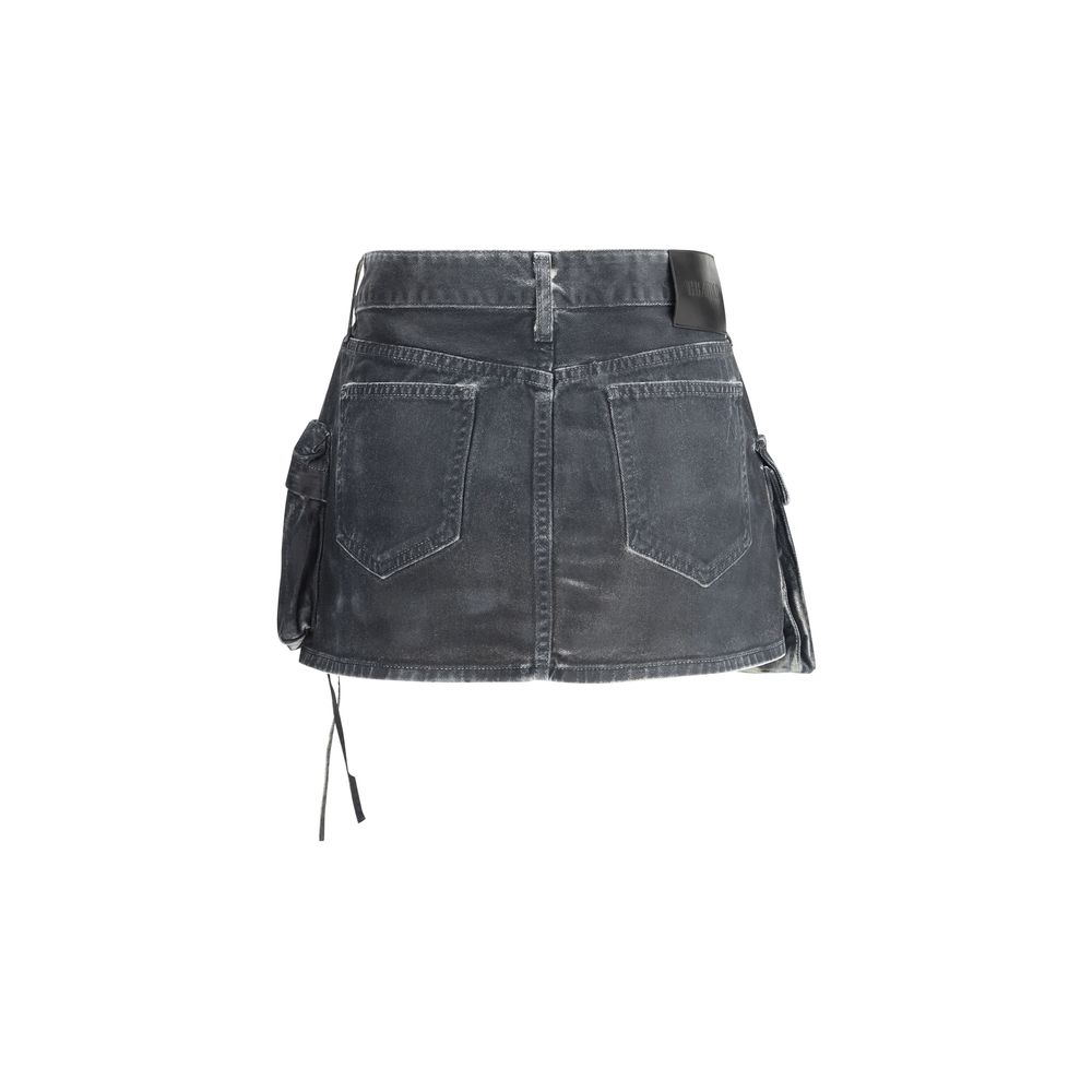 Jupe mini The Attico cargo bleue