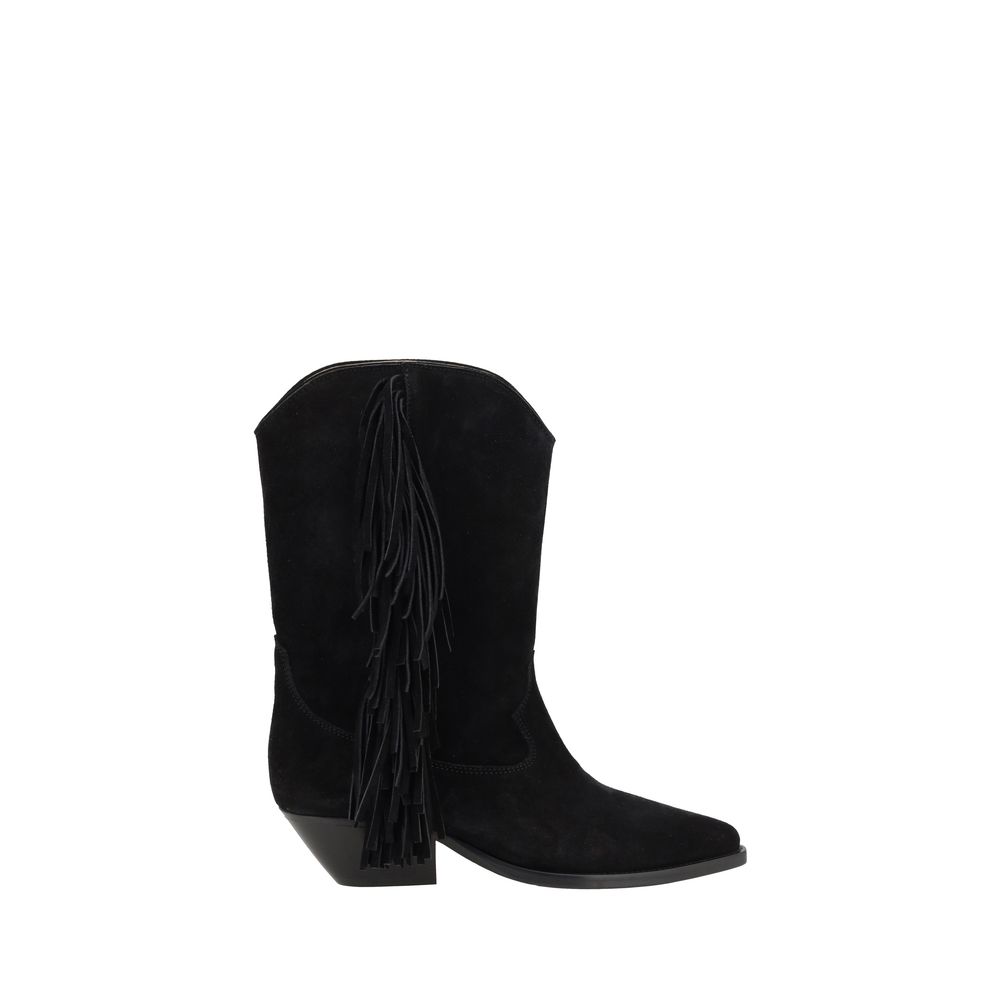 Bottines Isabel Marant Duerto en cuir marron