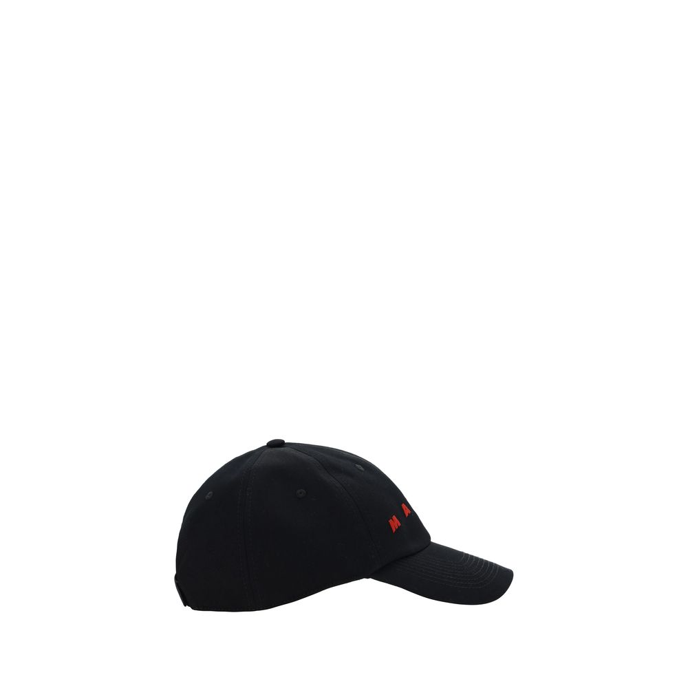 Casquette Marni monogramme contrasté noire
