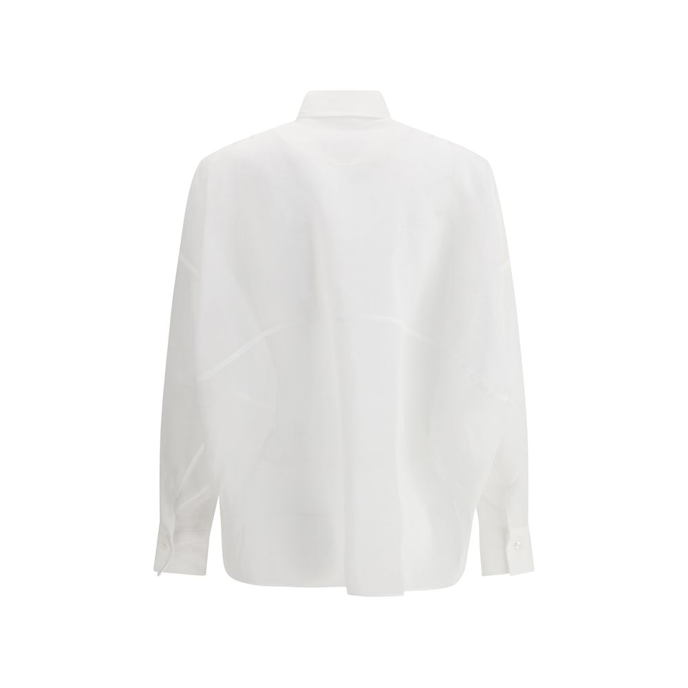 Chemise Brunello Cucinelli semi-transparente beige