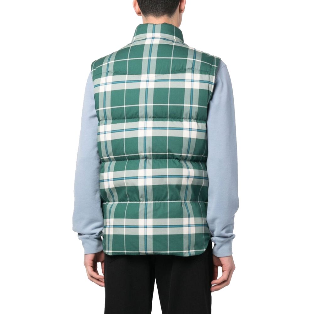 Gilet Woolrich à poches vert à carreaux
