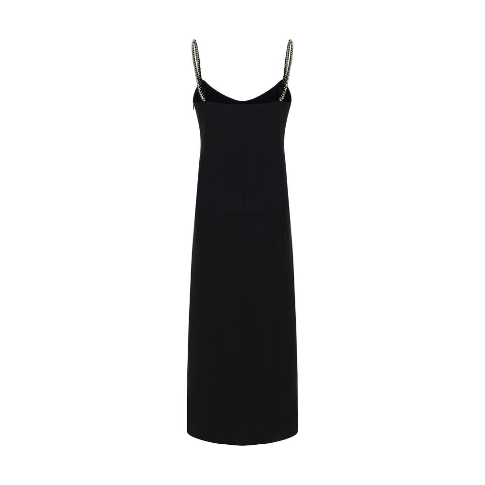 Robe Lanvin à fines bretelles dorées