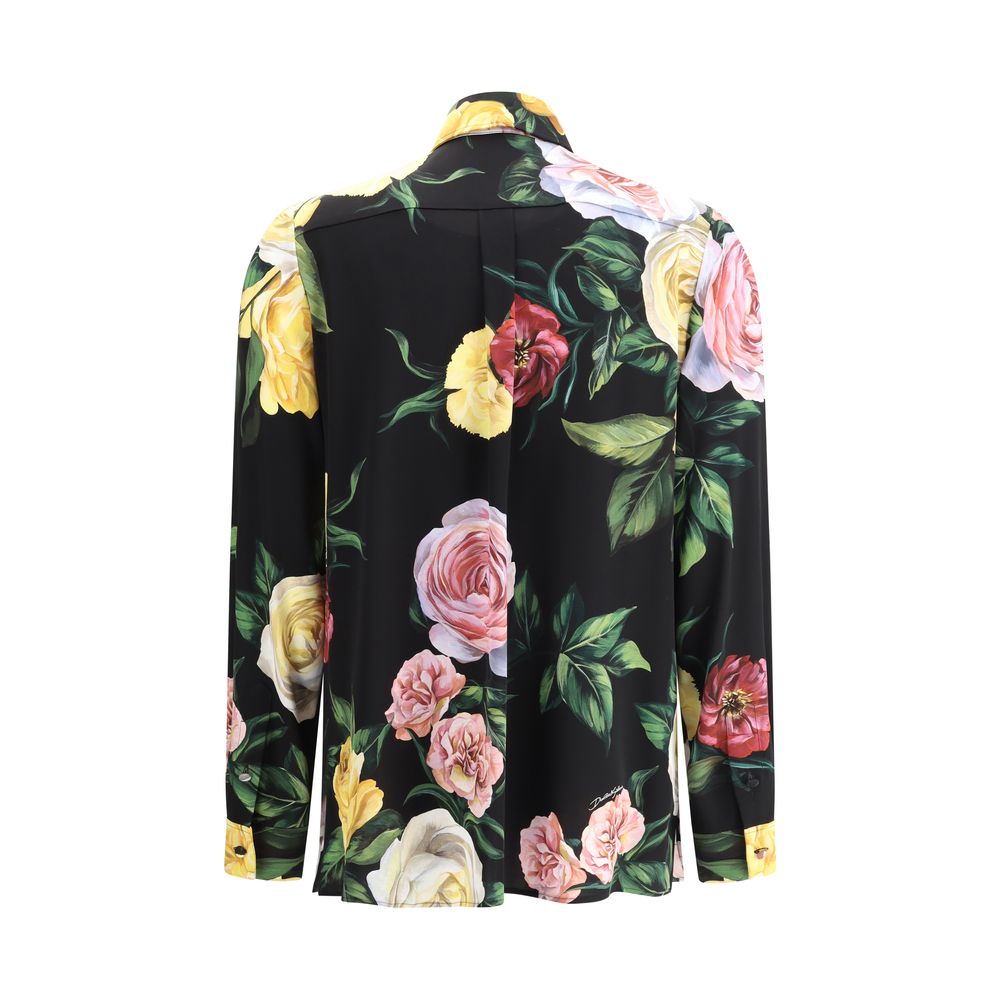 Chemise Dolce & Gabbana roses et pivoines multicolores