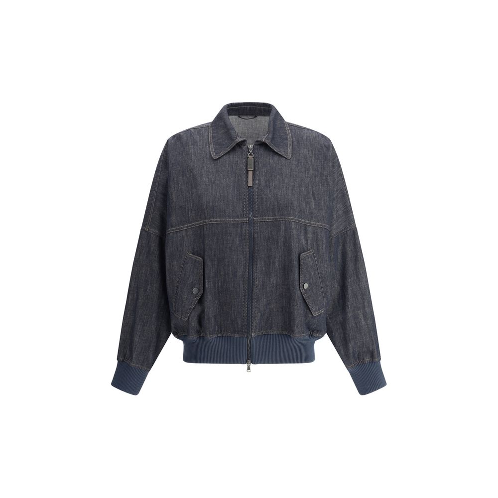 Veste denim Brunello Cucinelli bleue