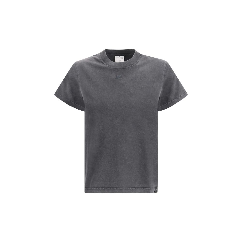 T-shirt Courrèges logo blanc