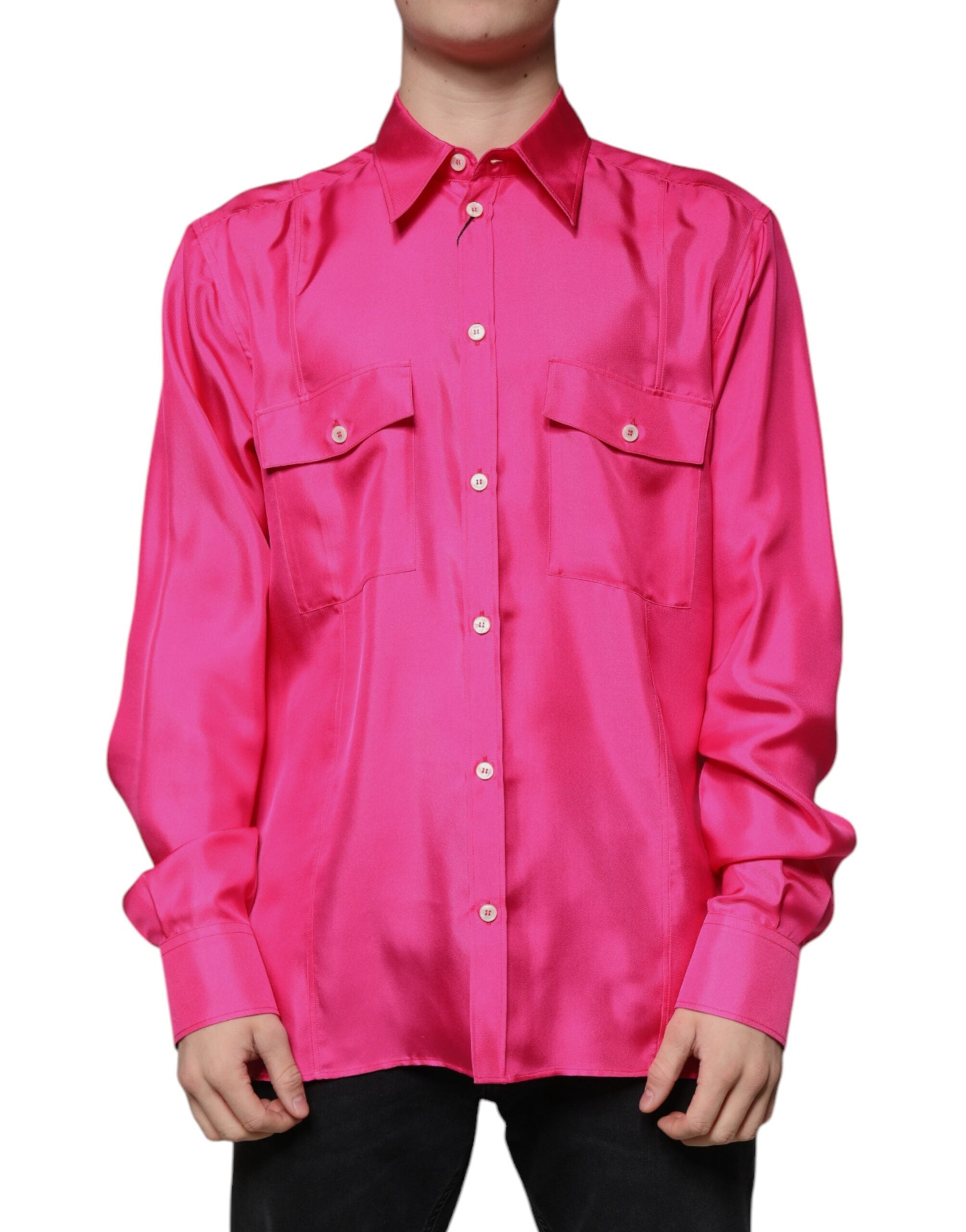 Chemise Dolce & Gabbana col classique rose