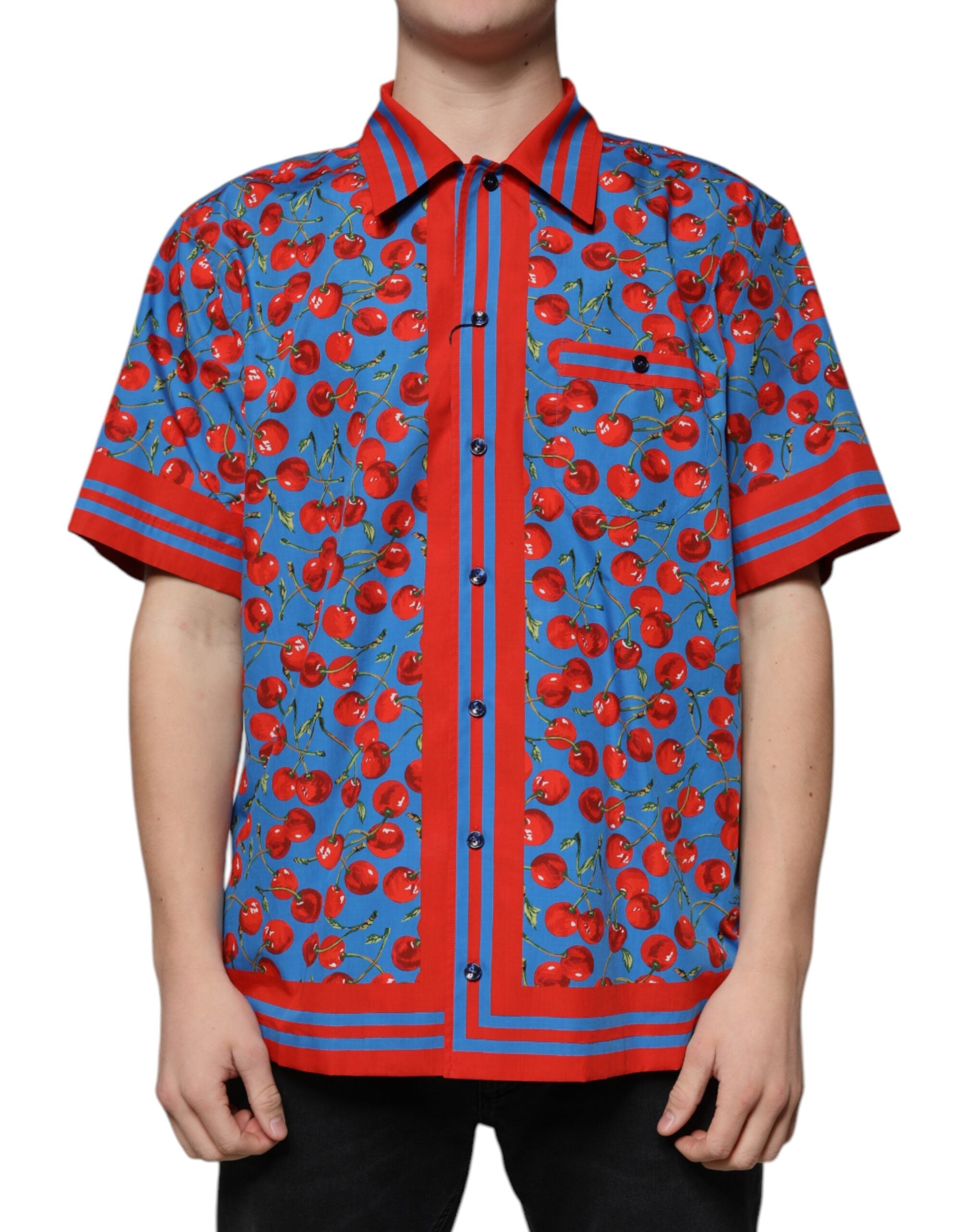 Chemise Dolce & Gabbana à cerises bleue